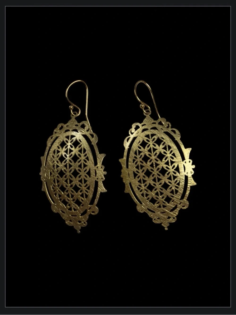 Gold Filigree Teardrop Earrings - Women Jewelry